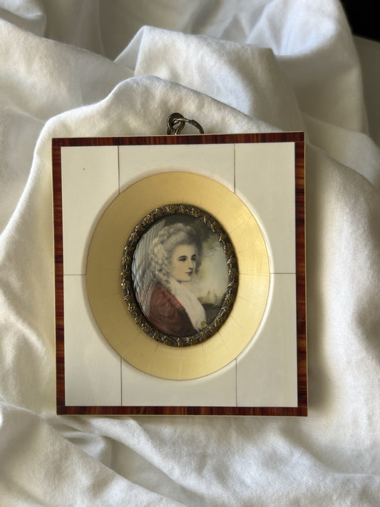 Hand painted portrait miniature of Maria Isabella of Rutland