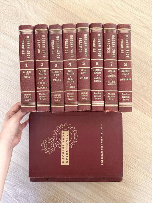 Vintage 1943 Modern Shop Practice 8 Vol Set American Technical Society Machinist