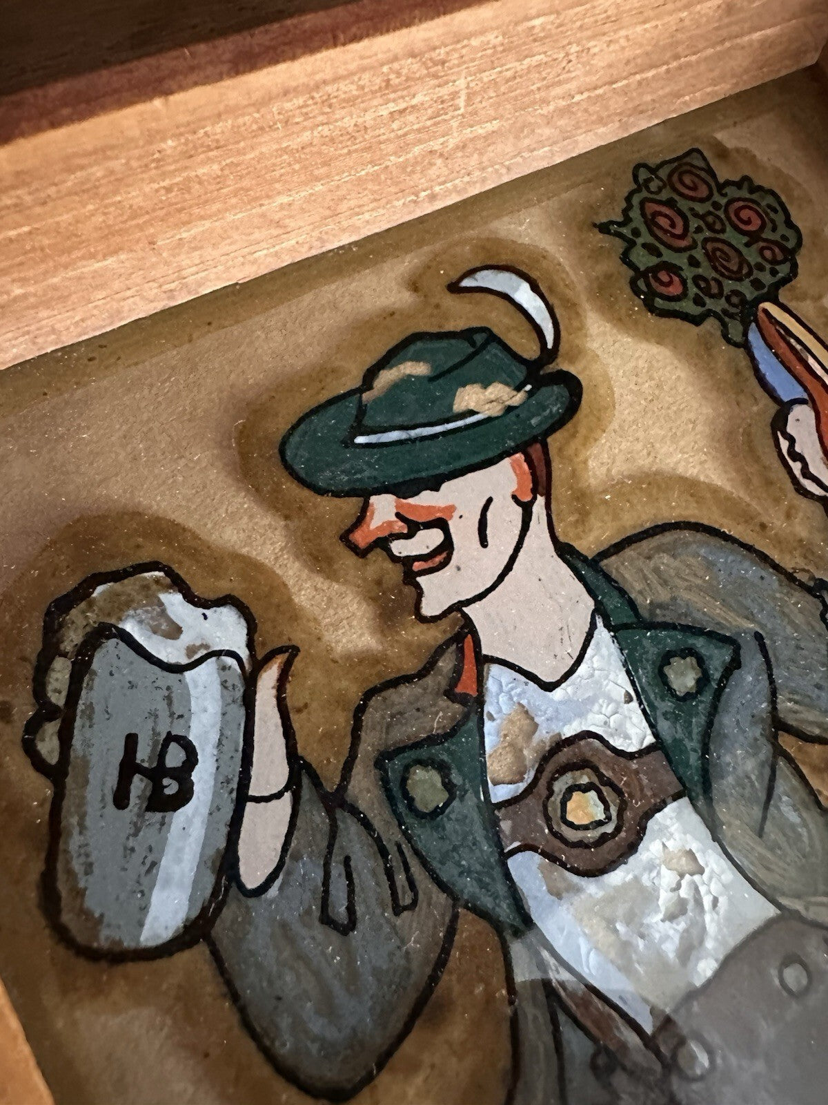 Antique Bavarian reverse painted glass picture by Riemer-Zöllner, Dachau, photo 6