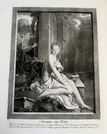 Louvre Chalcographie Susanne au Bain Porporati Santerre French Engraving