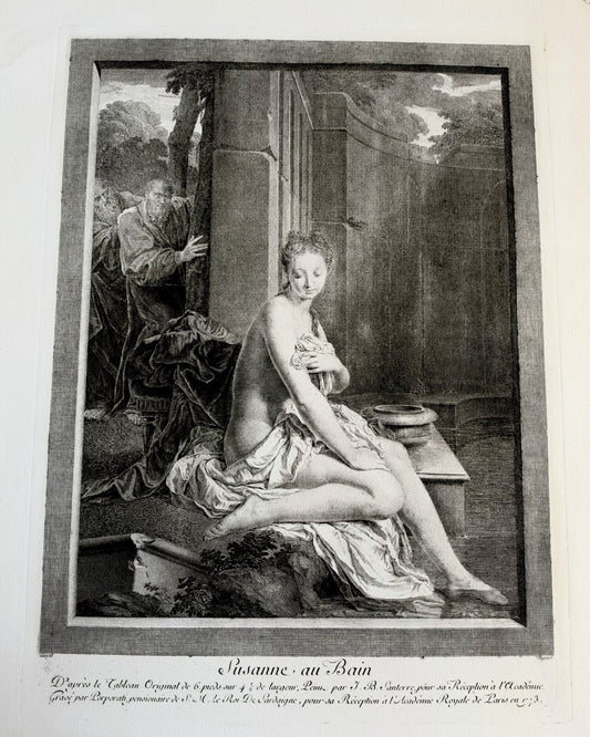 Louvre Chalcographie Susanne au Bain Porporati Santerre French Engraving