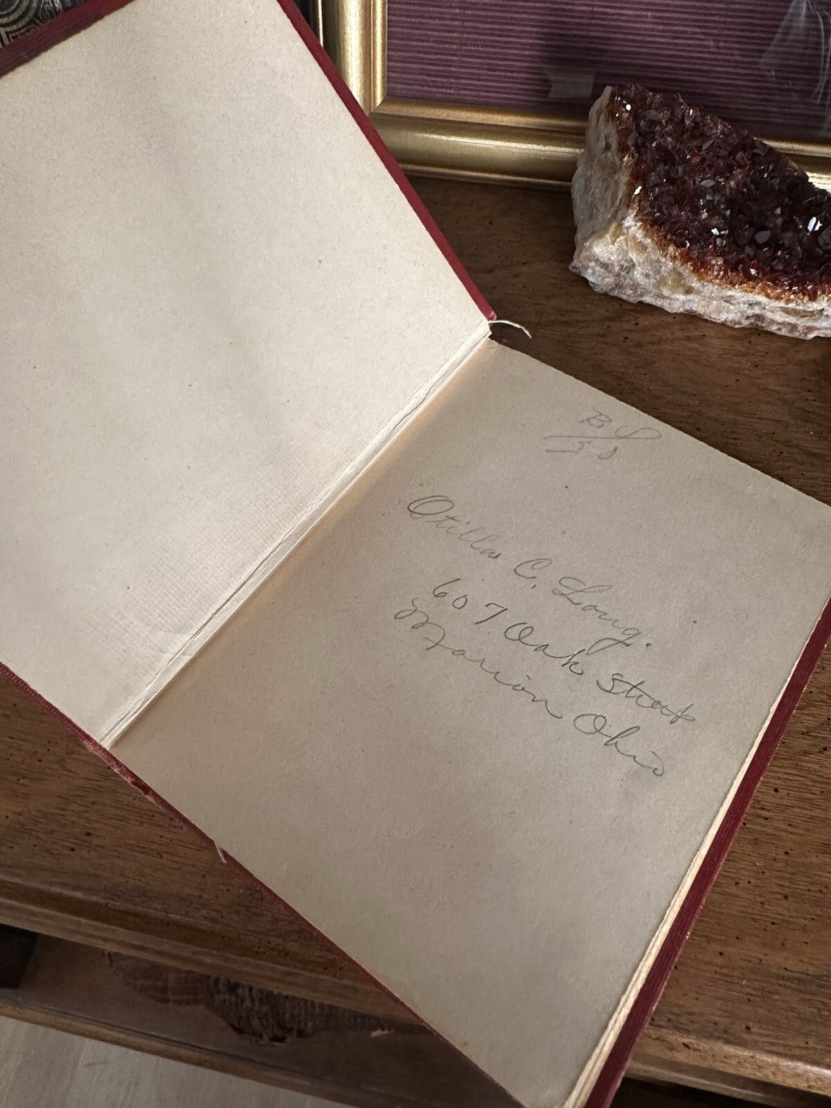 Antique 1895 A Concise Webster's Dictionary, red cloth hardcover, photo 3