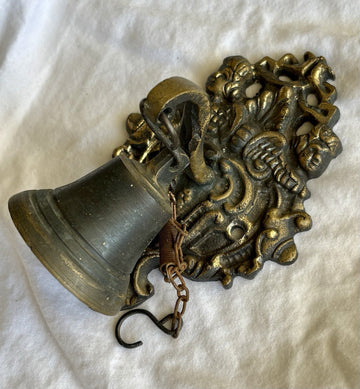 Antique Victorian brass servant pull bell