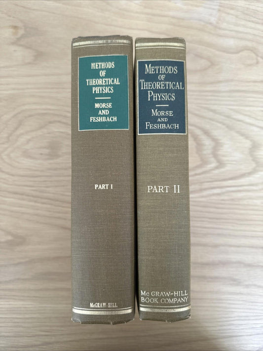 1953 Methods of Theoretical Physics Part I & II Morse Feshbach Hardcover Set