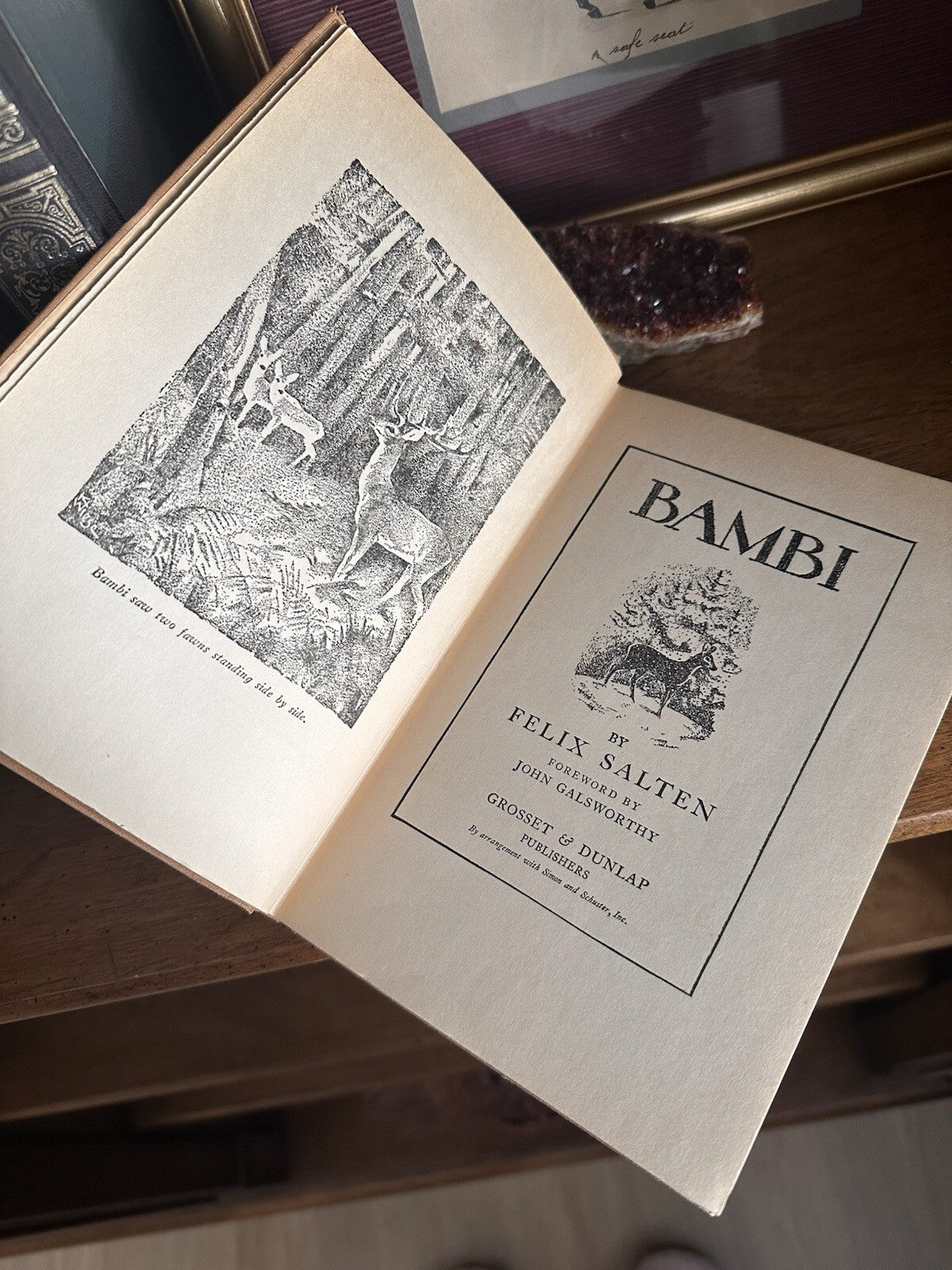 Vintage 1929 Bambi by Felix Salten, Grosset and Dunlap hardcover, photo 5