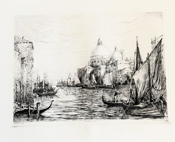 Louvre Chalcographie Pierre Gusman La Salute Venice Etching French Art Print