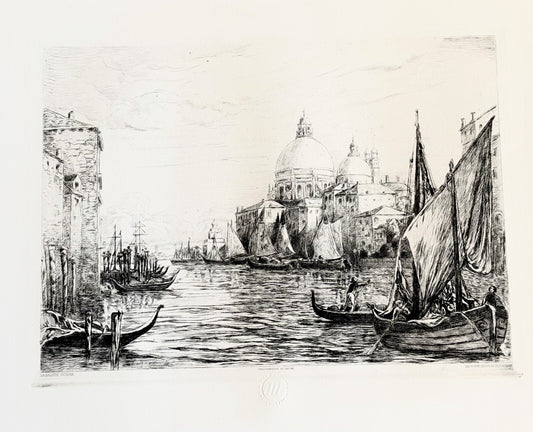 Louvre Chalcographie Pierre Gusman La Salute Venice Etching French Art Print