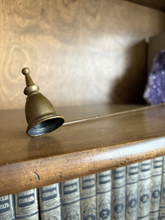 Vintage Brass Candle Snuffer Extra Long Handle Bell European Candle Extinguisher