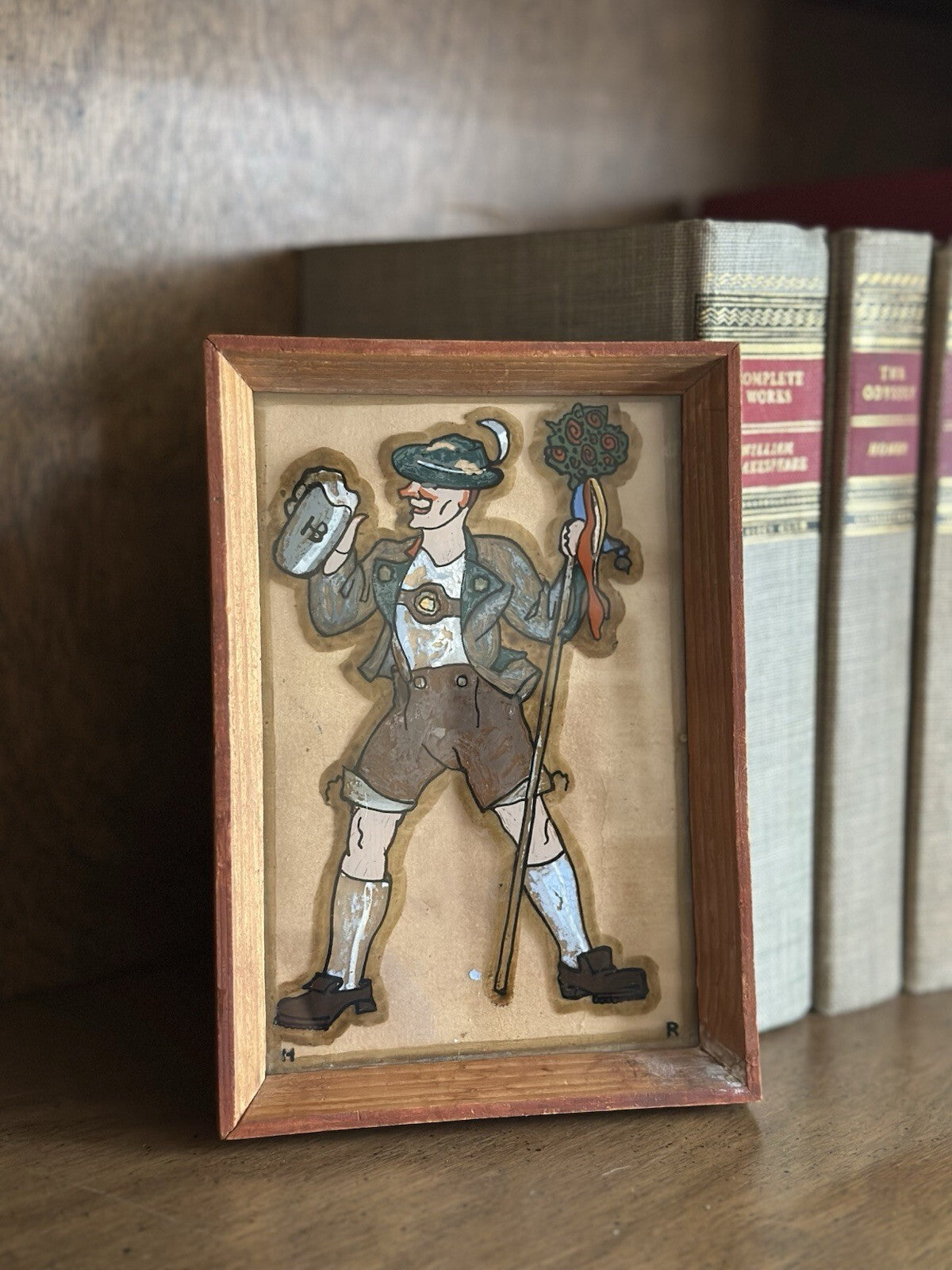 Antique Bavarian reverse painted glass picture by Riemer-Zöllner, Dachau, photo 3