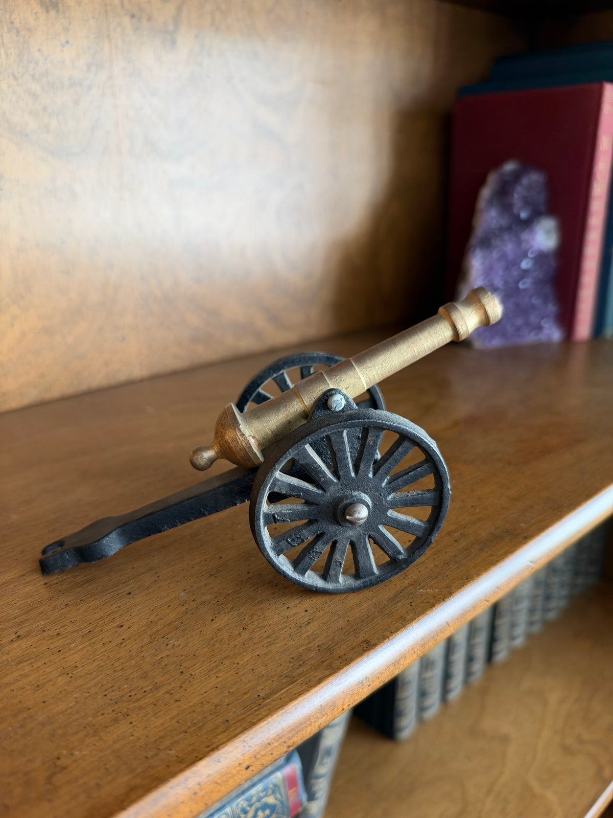 Vintage Brass and Cast Iron Miniature Cannon, Taiwan view 5
