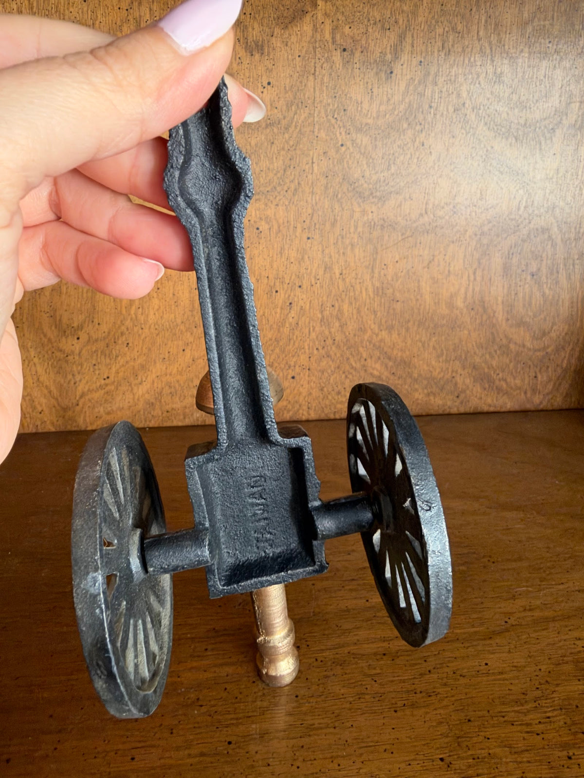 Vintage Brass and Cast Iron Miniature Cannon, Taiwan view 7