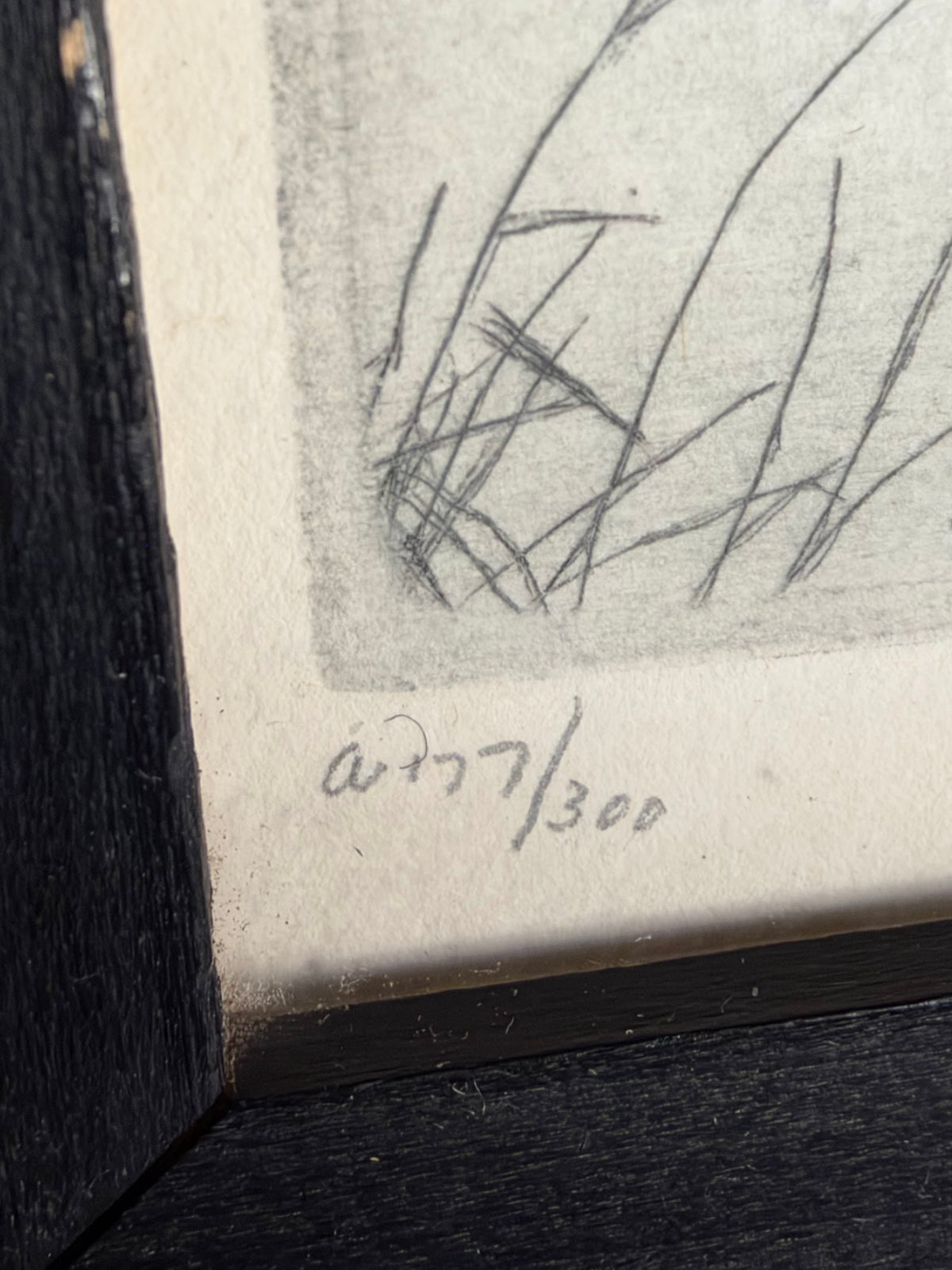 Don Swann Jr. Blackheads Signed Etching, Vintage Gold Frame view 5