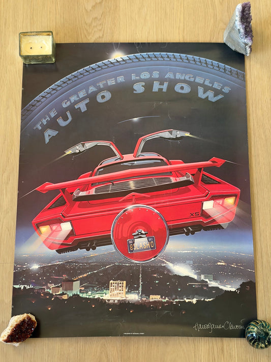 Vintage 1984 Los Angeles Auto Show Poster by Harold Cleworth
