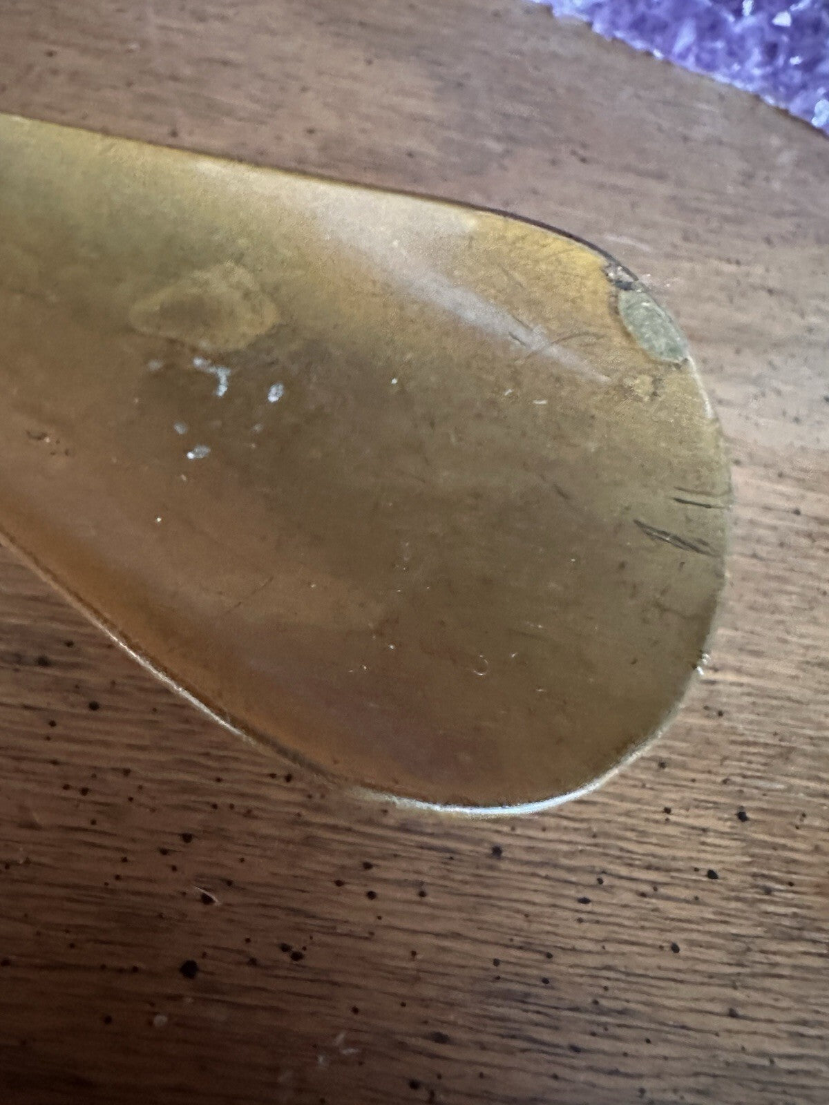 Vintage brass shoe horn with figural stag handle, photo 9