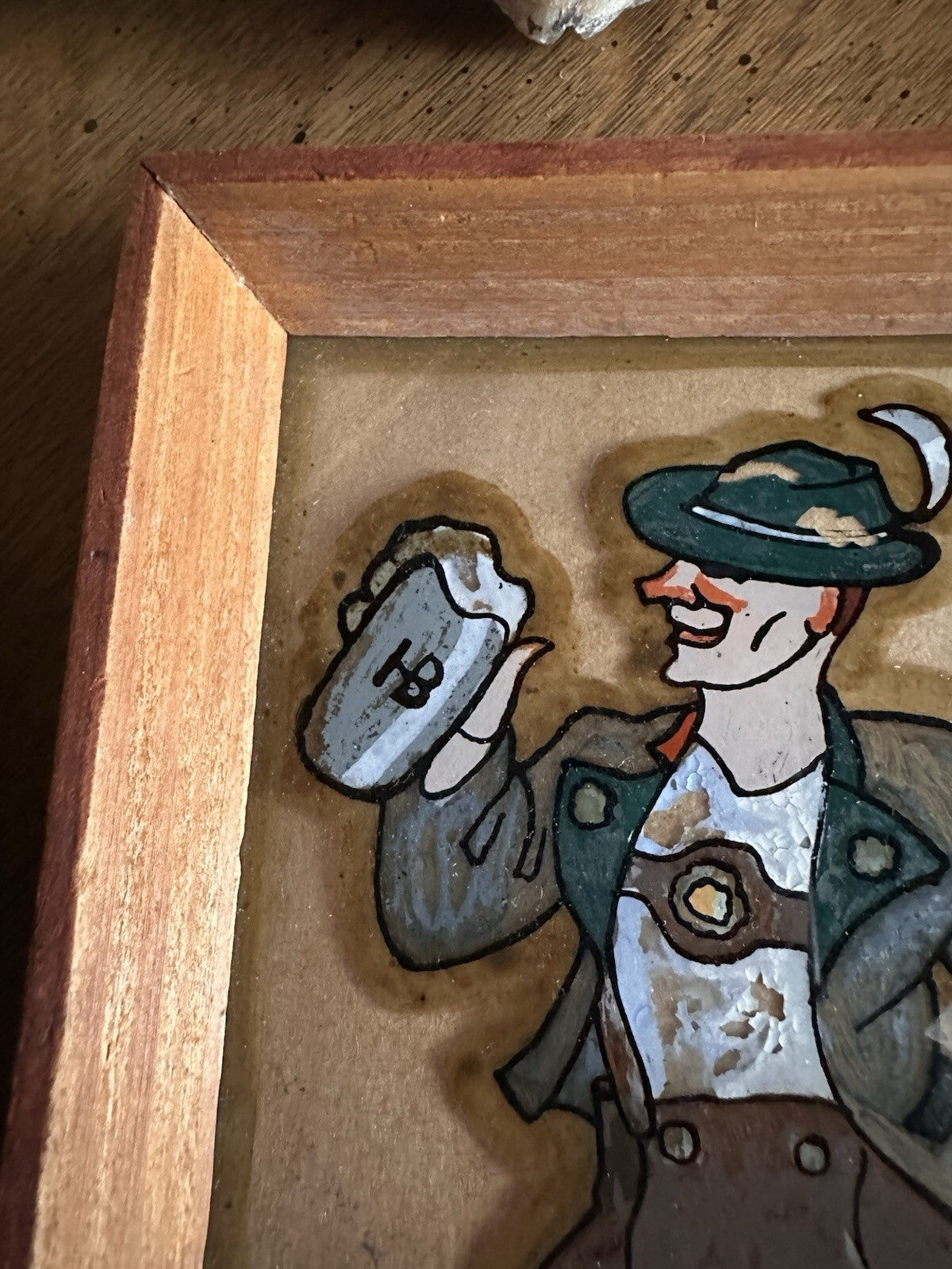 Antique Bavarian reverse painted glass picture by Riemer-Zöllner, Dachau, photo 9