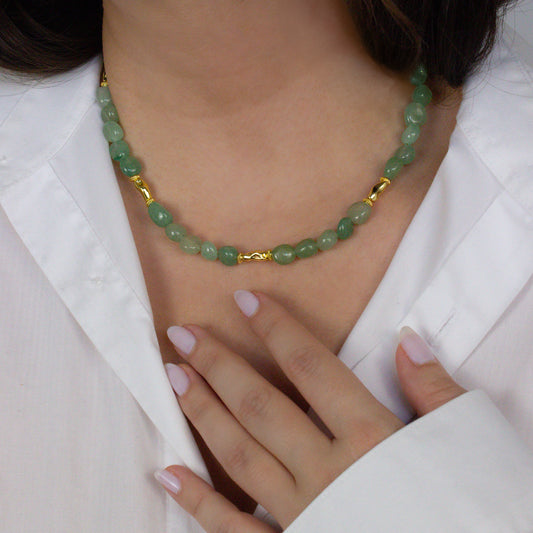 LILLIAN Green Aventurine Necklace