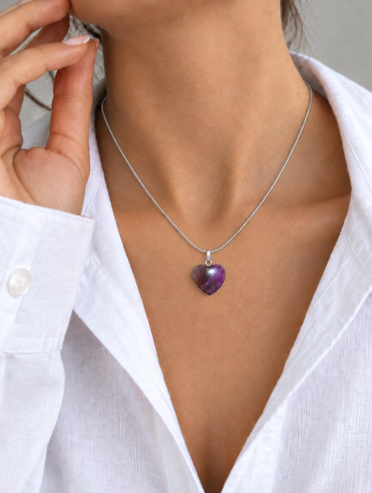 Amethyst heart necklace