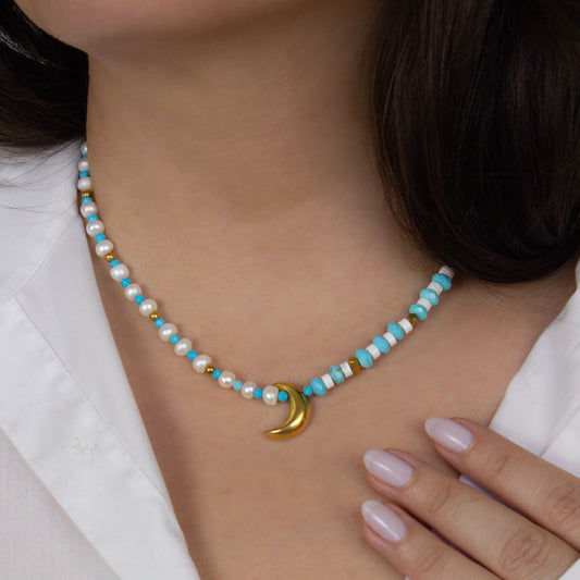 SELENE Turquoise Moon Necklace