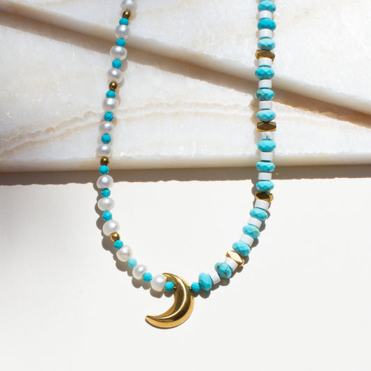 SELENE Turquoise Moon Necklace